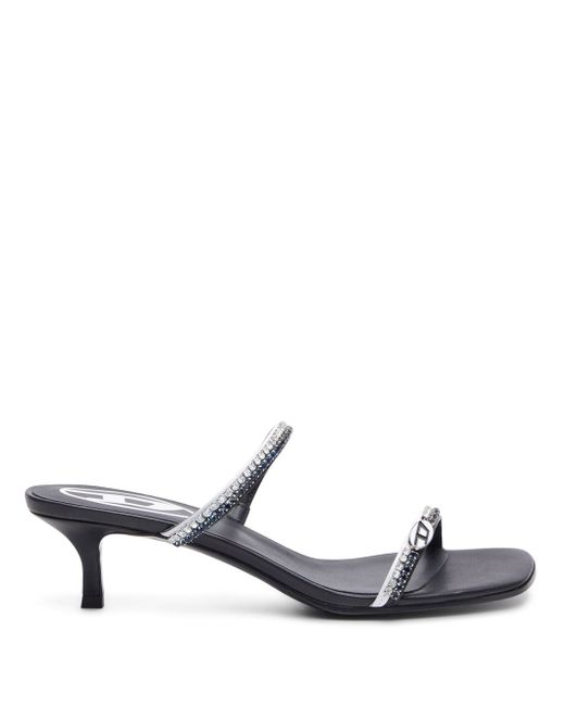 Diesel crystal-embellished strap sandals