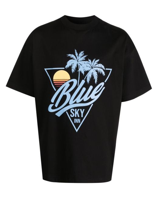 Blue Sky Inn logo-print cotton T-shirt