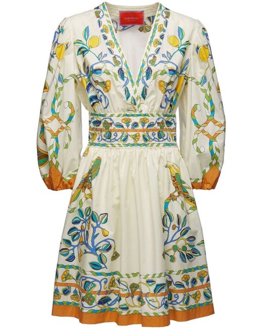 La Double J. floral-print short dress
