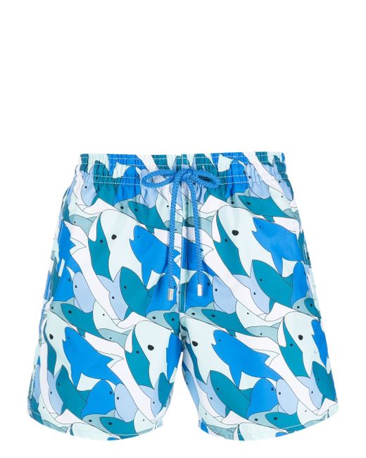 Vilebrequin Moorea shark-print swim shorts