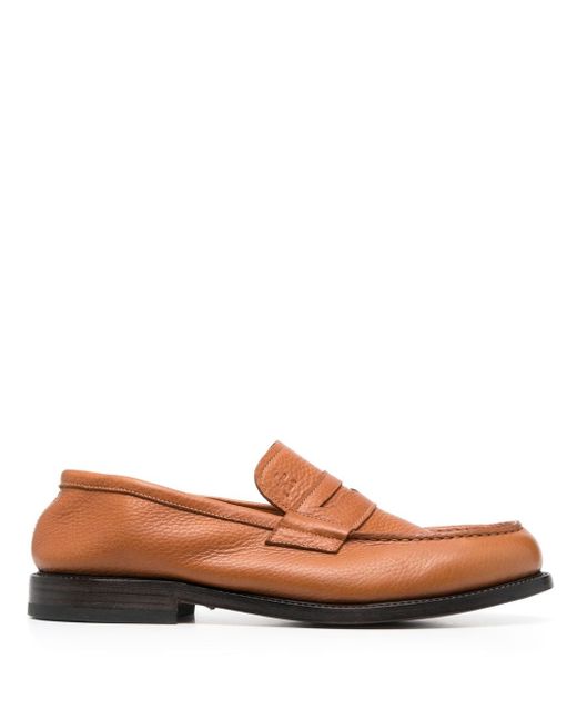 Premiata round-toe leather loafers