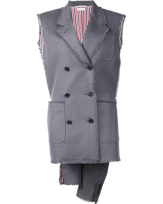 Thom Browne double breasted waistcoat 38 Silk/Wool