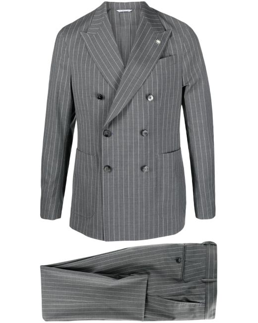 Manuel Ritz double-breasted pinstripe suit