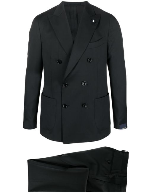 Lardini double-breasted wool suit