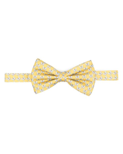 Lady Anne butterfly-print silk bow tie