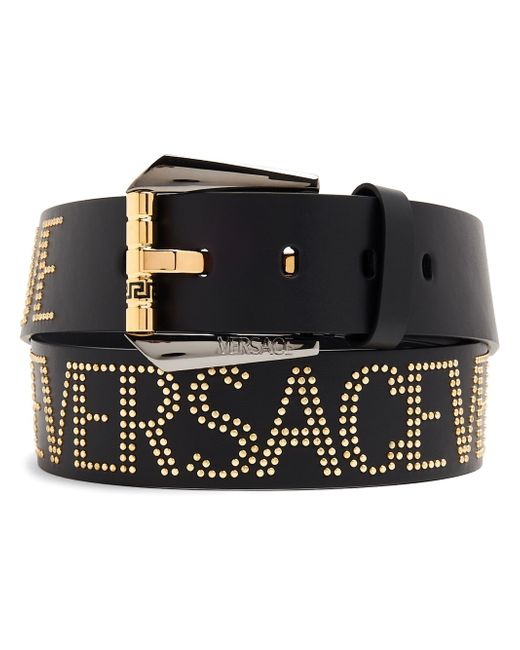 Versace logo-studded Greca belt