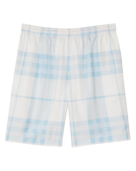 Burberry checked silk shorts