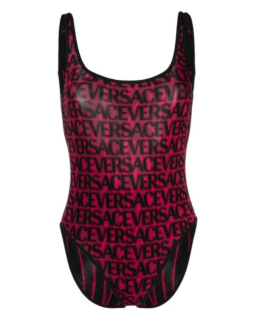 Versace reversible open-back swimsuit