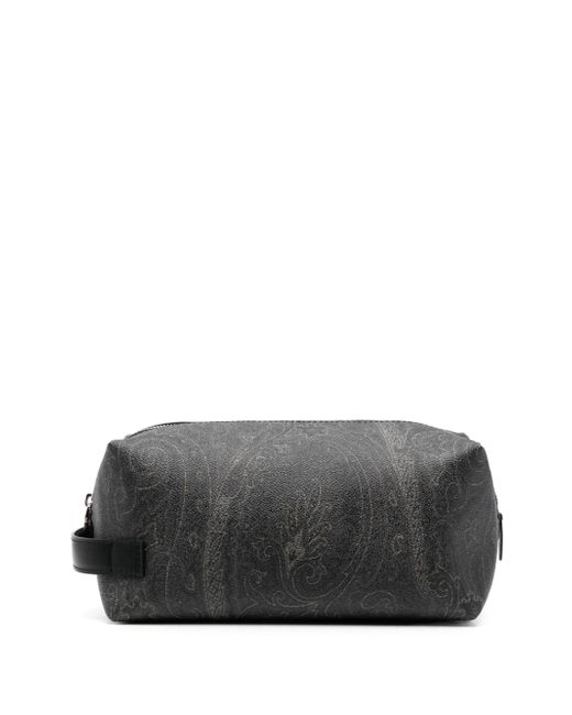 Etro paisley-print leather wash bag