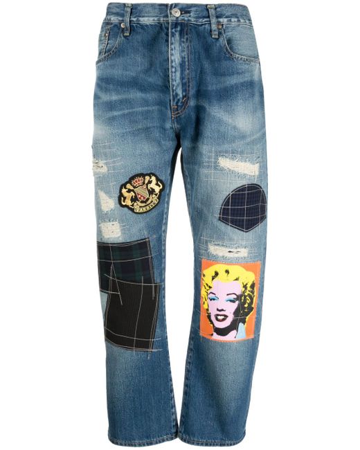 Junya Watanabe Patchwork cropped jeans