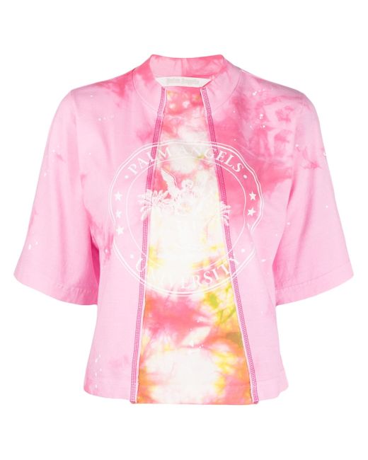 Palm Angels College tie-dye cropped T-shirt