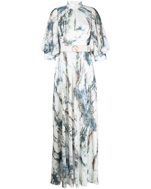 Saiid Kobeisy graphic-print sequin embellished dress