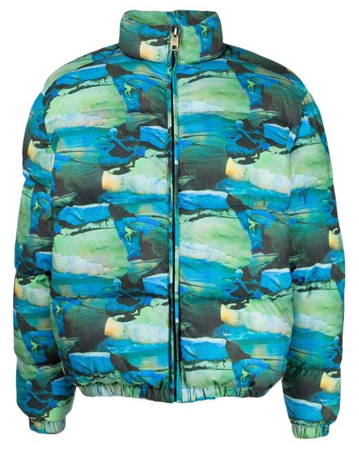 Erl printed quilted puffer jacket