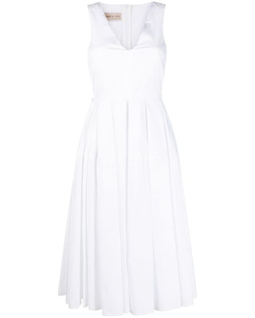 Blanca Vita V-neck sleeveless dress
