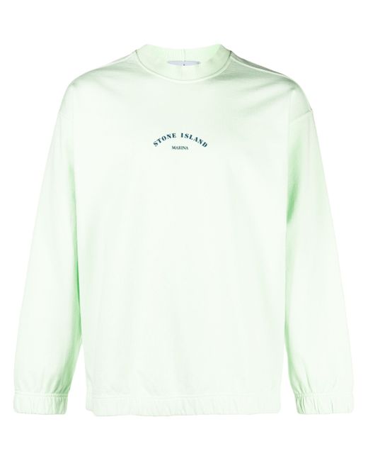 Stone Island logo-print long-sleeve sweatshirt