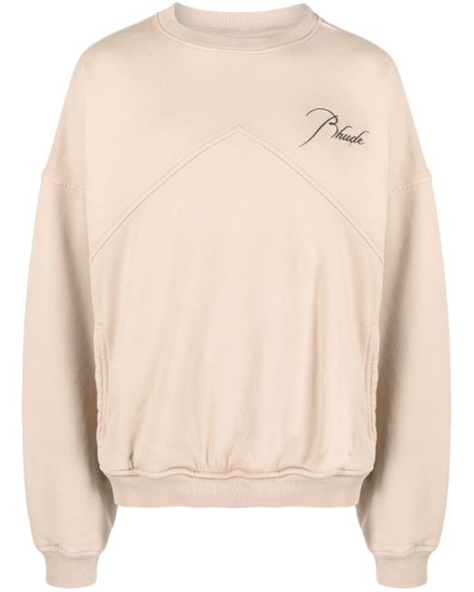Rhude logo-print slouchy sweatshirt