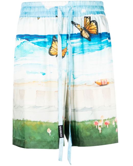 Nahmias Butterfly Beach Silk Shorts