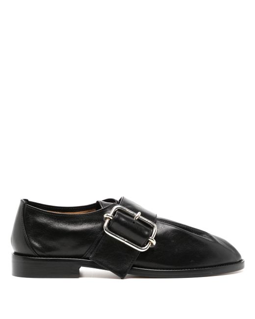 Hed Mayner buckle-detail leather monk shoes