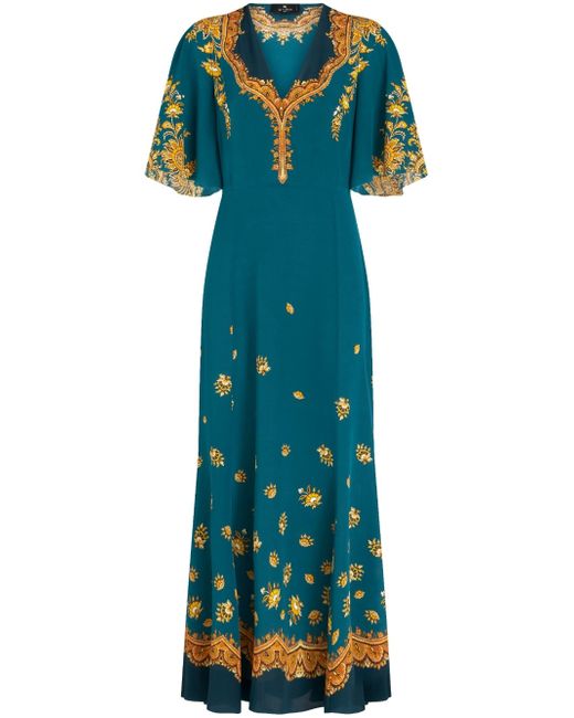 Etro floral-print silk dress