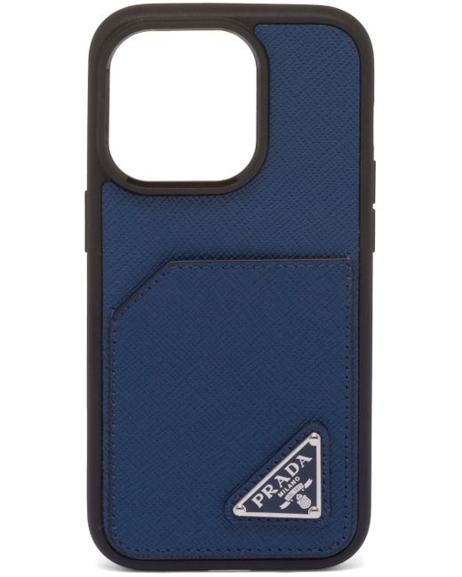 Prada Saffiano logo Iphone 14 Pro case