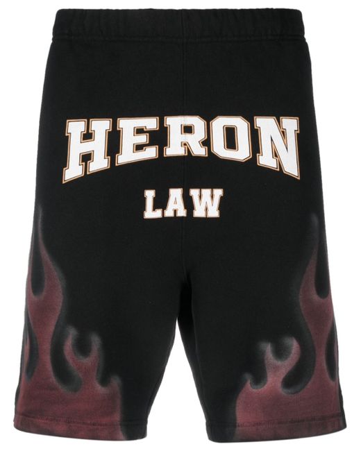 Heron Preston flame-print cotton shorts