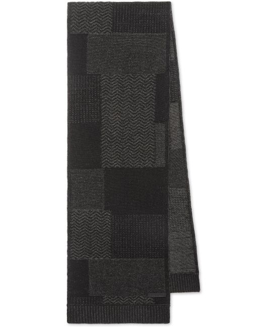 Billionaire patchwork jacquard-knit scarf