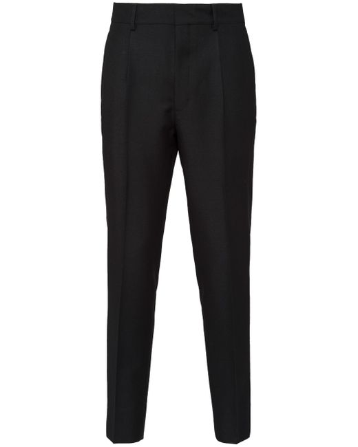 Prada concealed-front fastening trousers