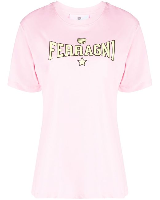 Chiara Ferragni logo-lettering cotton T-shirt