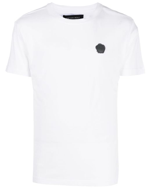 Viktor & Rolf logo-patch cotton-blend T-shirt