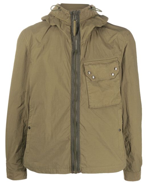 Ten C zipped-up chest-pocket jacket
