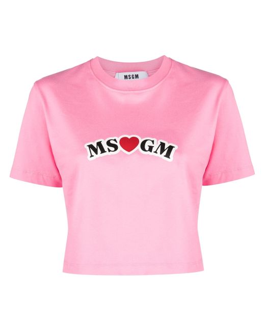 Msgm logo-stamp short-sleeve T-shirt