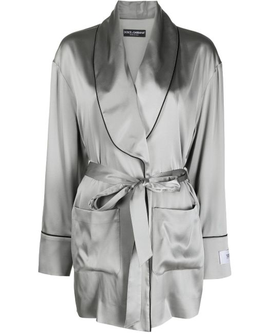 Dolce & Gabbana belted satin jacket