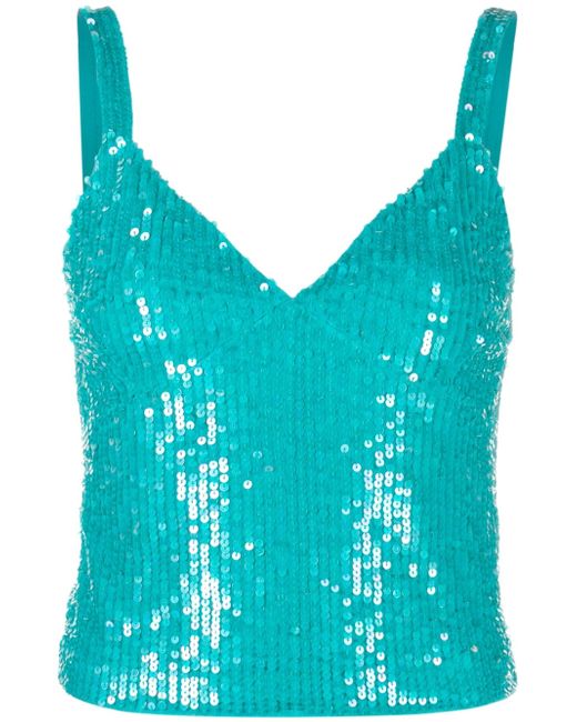 P.A.R.O.S.H. sequin-embellished top
