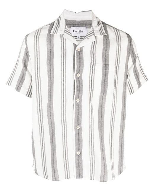 Corridor striped short-sleeve cotton shirt