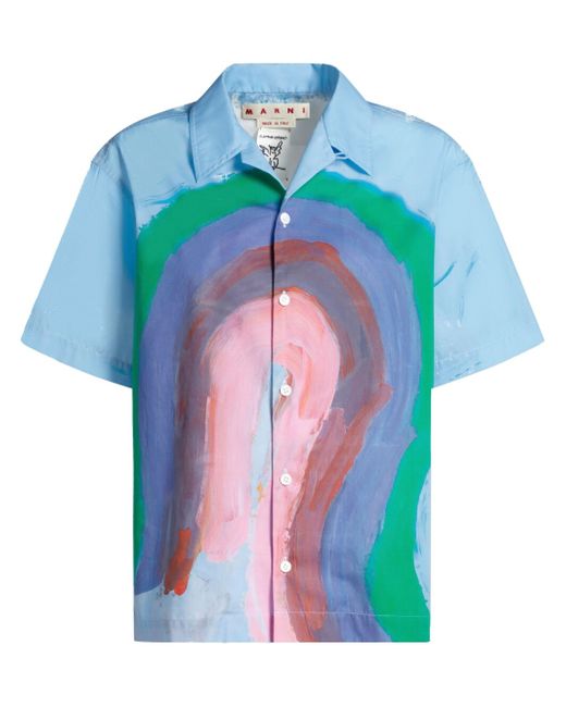 Marni graphic-print cotton shirt