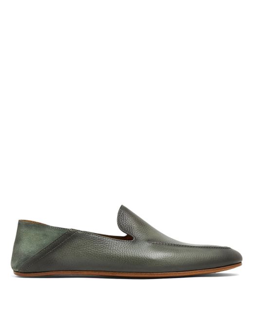 Magnanni almond-toe leather slippers