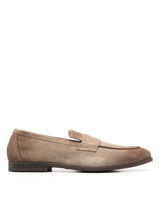 Doucal's ombré-effect suede penny loafers
