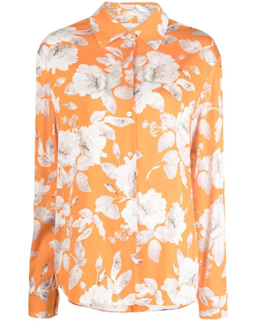 Erdem floral-print satin shirt