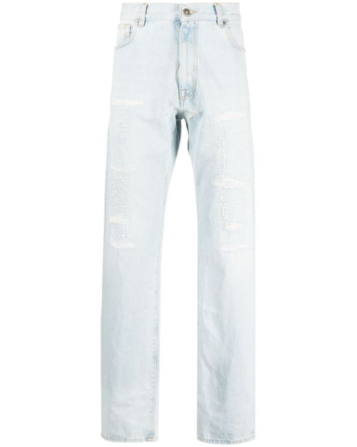 424 distressed-effect straight-leg jeans