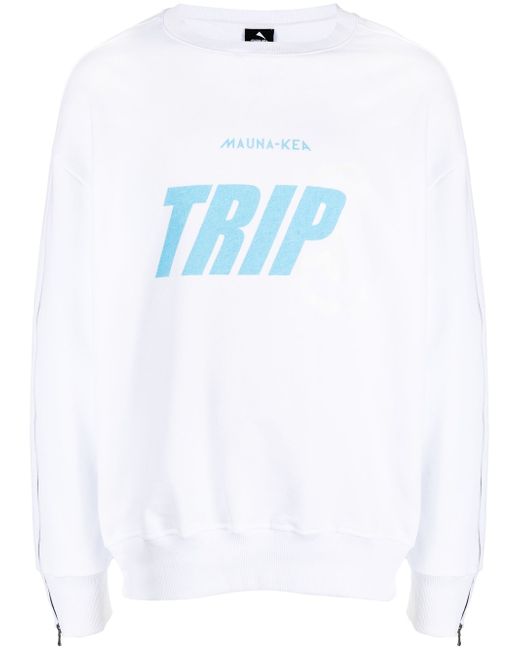 Mauna Kea x Triple J logo-print zip-sleeve sweatshirt