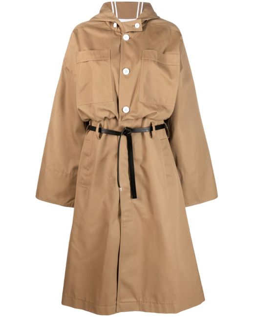 Plan C hooded trench coat