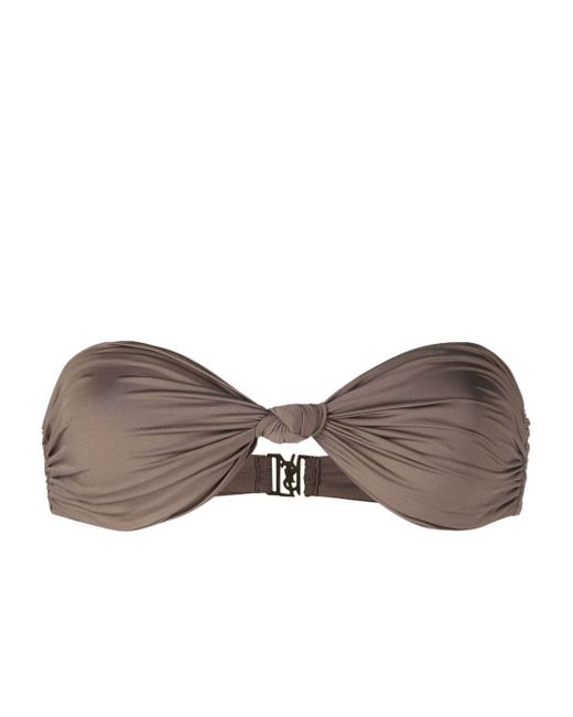 Saint Laurent knot-detail bikini top