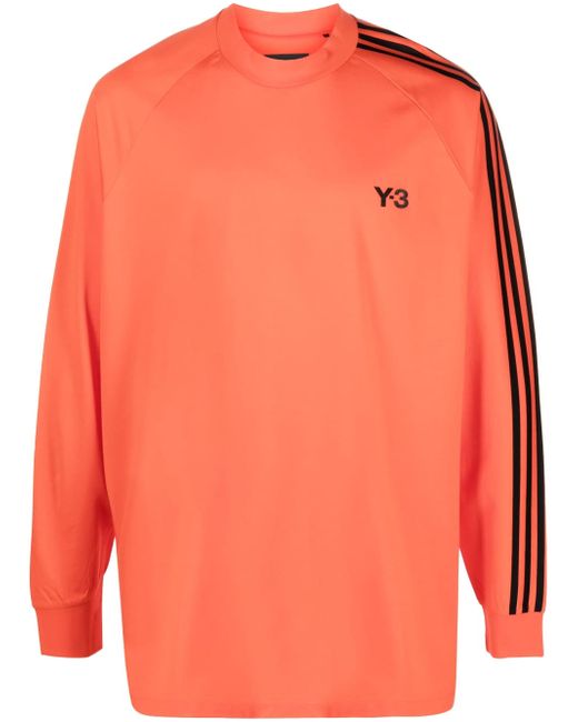 Y-3 reflective logo-print cotton sweatshirt