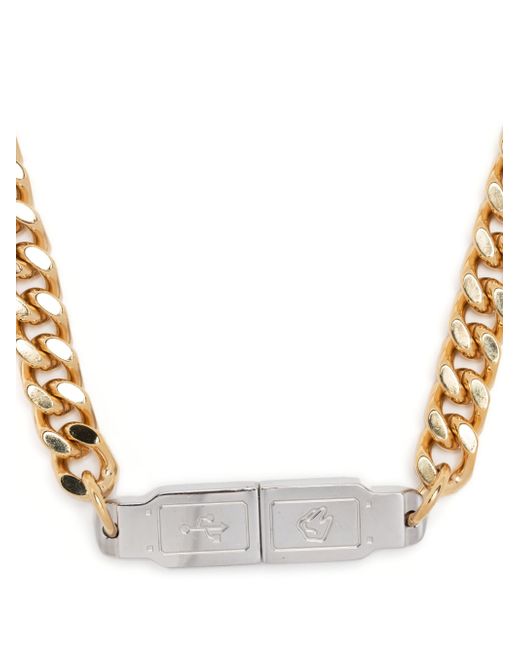 In Gold We Trust Paris USB Cuban chain necklace
