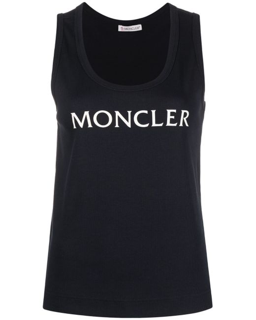 Moncler logo-print sleeveless top