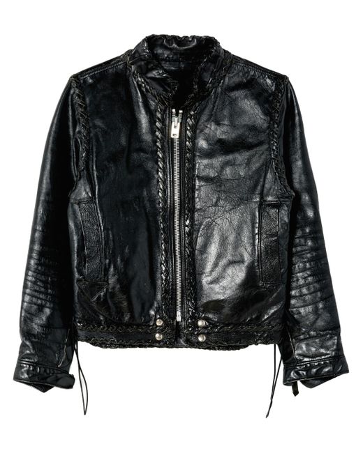 Re/Done whipstitch leather jacket