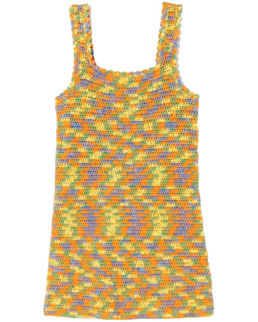 Re/Done crochet knit sleeveless dress