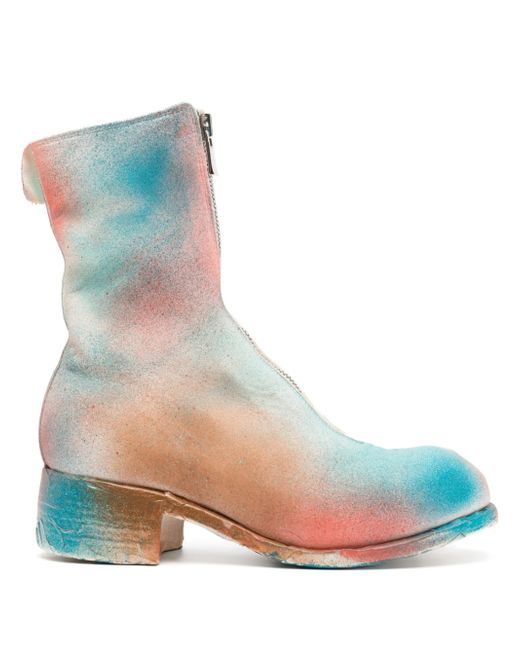 Guidi spray-paint effect boots