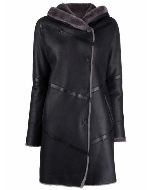 Liska shearling-lined leather coat