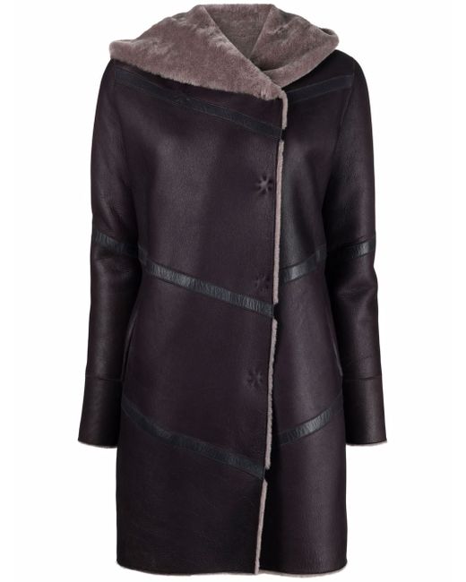 Liska shearling-lined leather coat